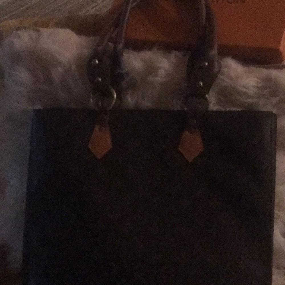 PREOWNED BROWN WITH TAN Tote bag